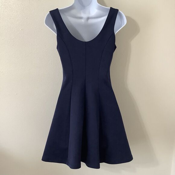 City Studio Navy Lace Detail Going Out Date Night Formal Stretch Dress Small - Picture 5 of 12